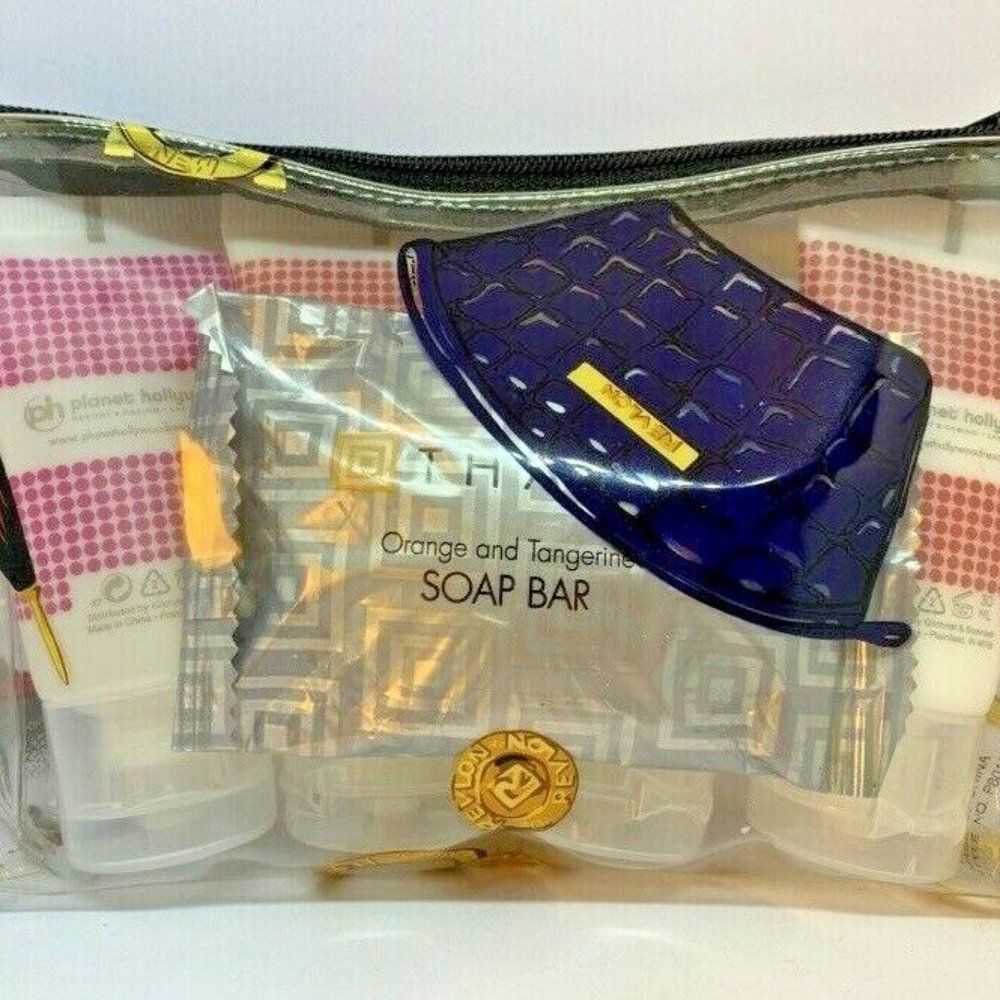 NEW! PLEASURE ~Full Travel Kit In Clear Zip Bag ~Soap, Body & Hair ~6pc set